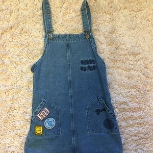 Forever 21 Overall Denim Dress with Patches